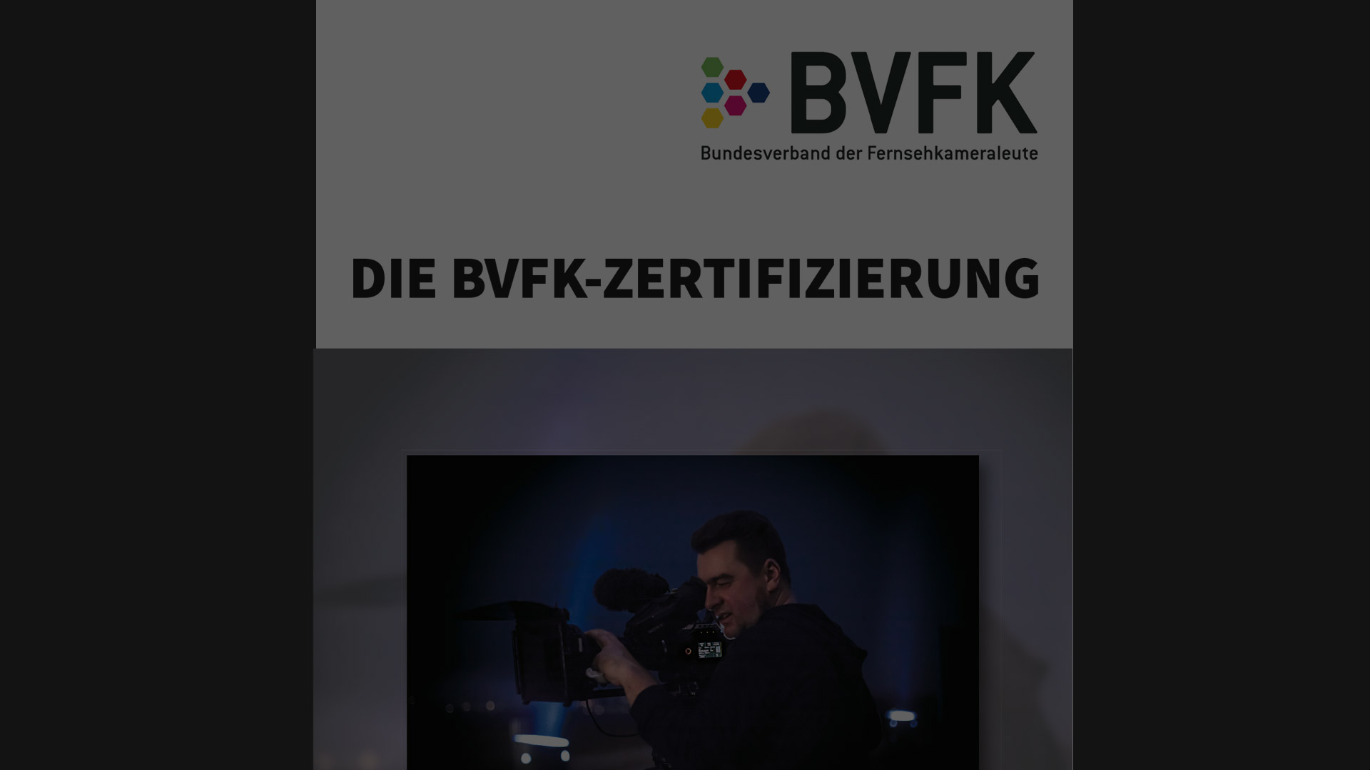 Flyer zur Zertifizierung des BVFK